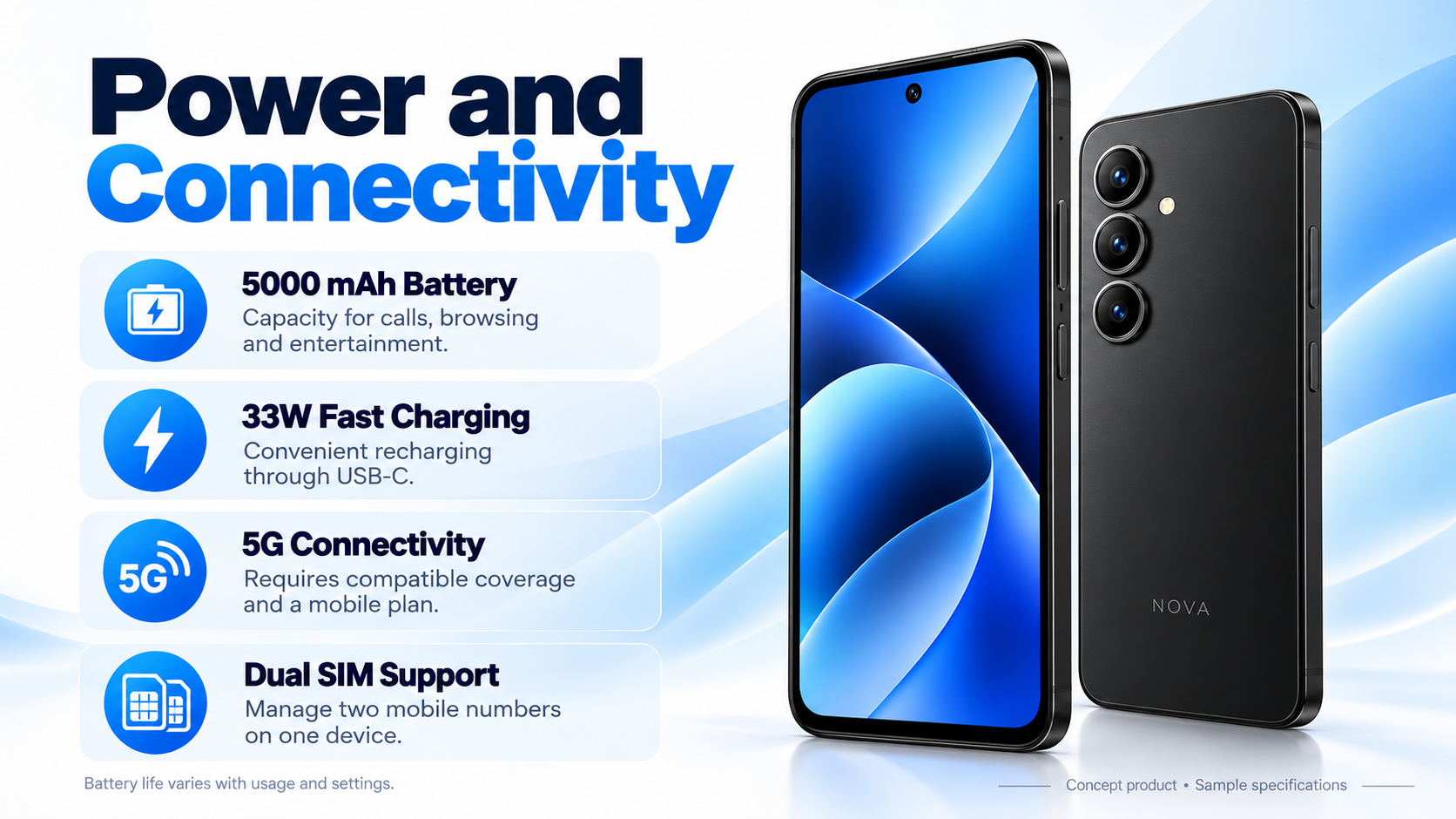 Nova X1 5G: Cameras, RAM and storage